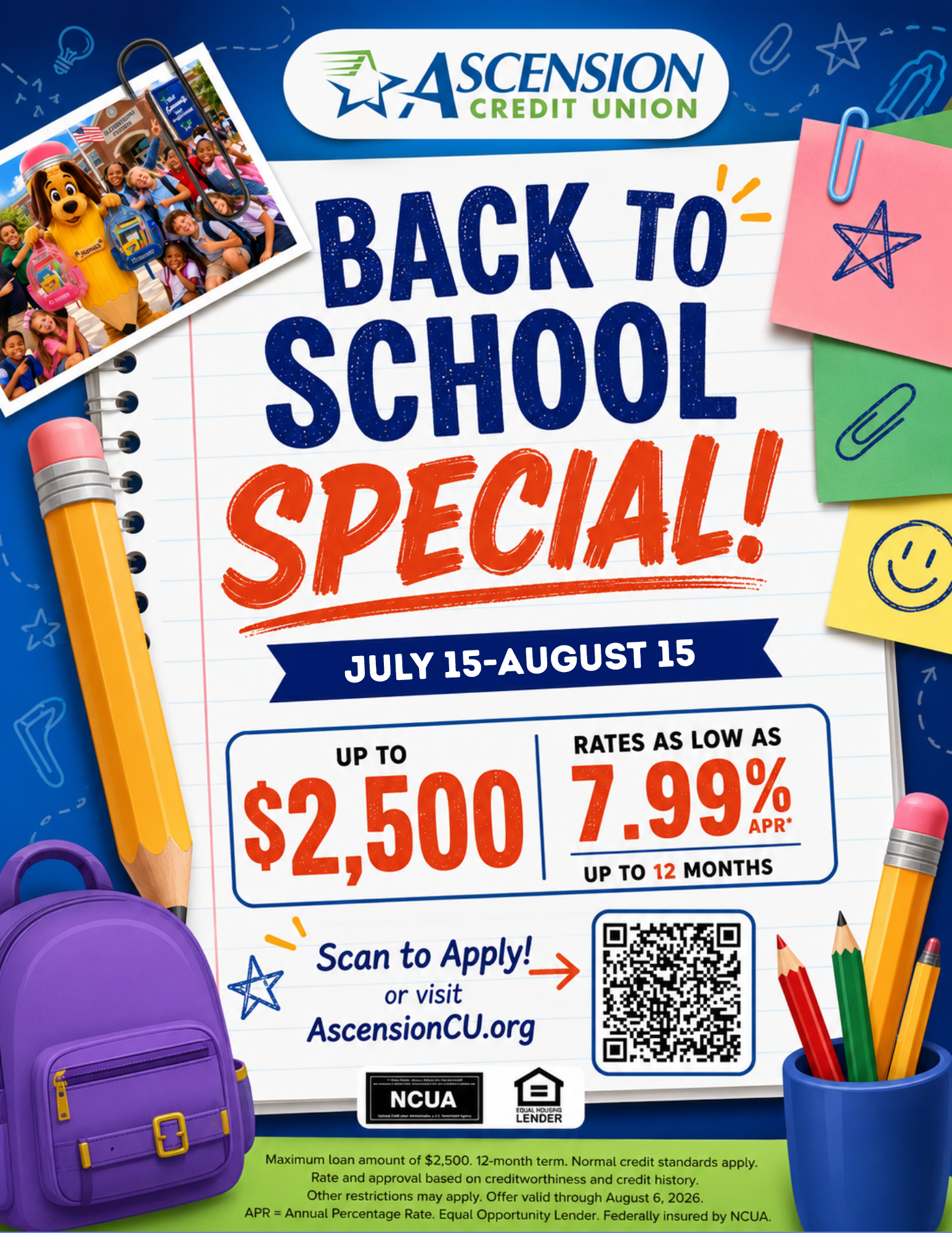 Back-to-School Loan Special flyer